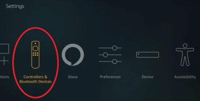 Меню Bluetooth на Fire TV Stick