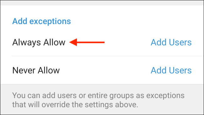 Нажмите Всегда разрешать в Telegram на Android