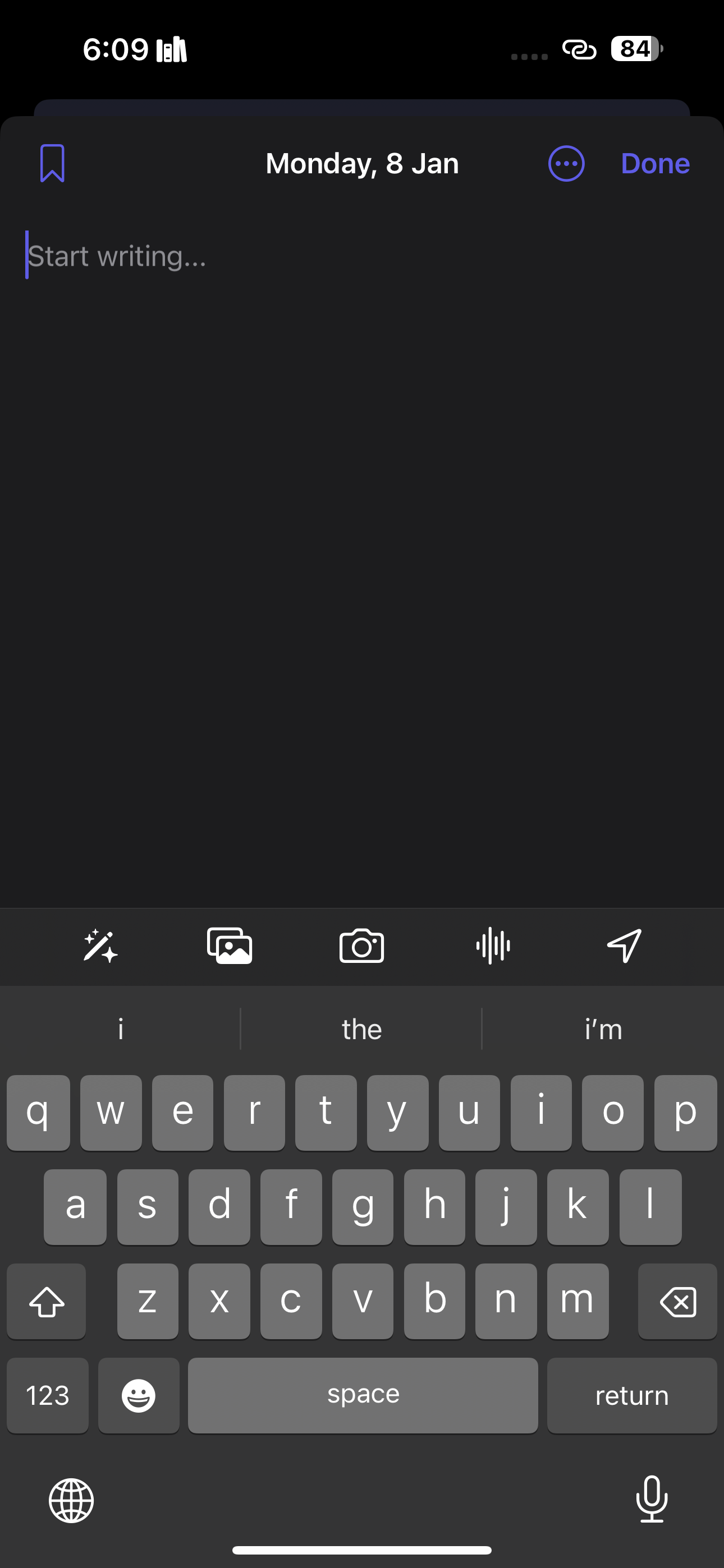 Новая запись в Journal