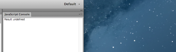 Результат в консоли ExtendScript Toolkit