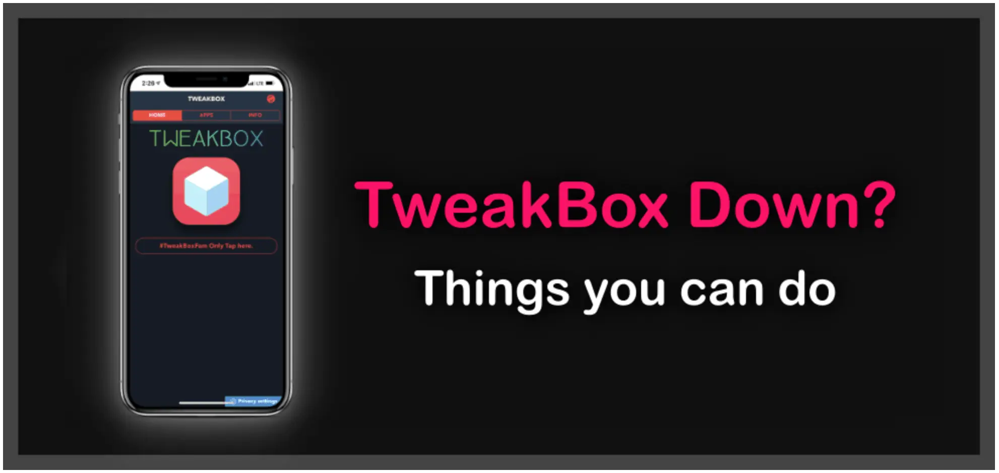 TweakBox — ошибки и их решения