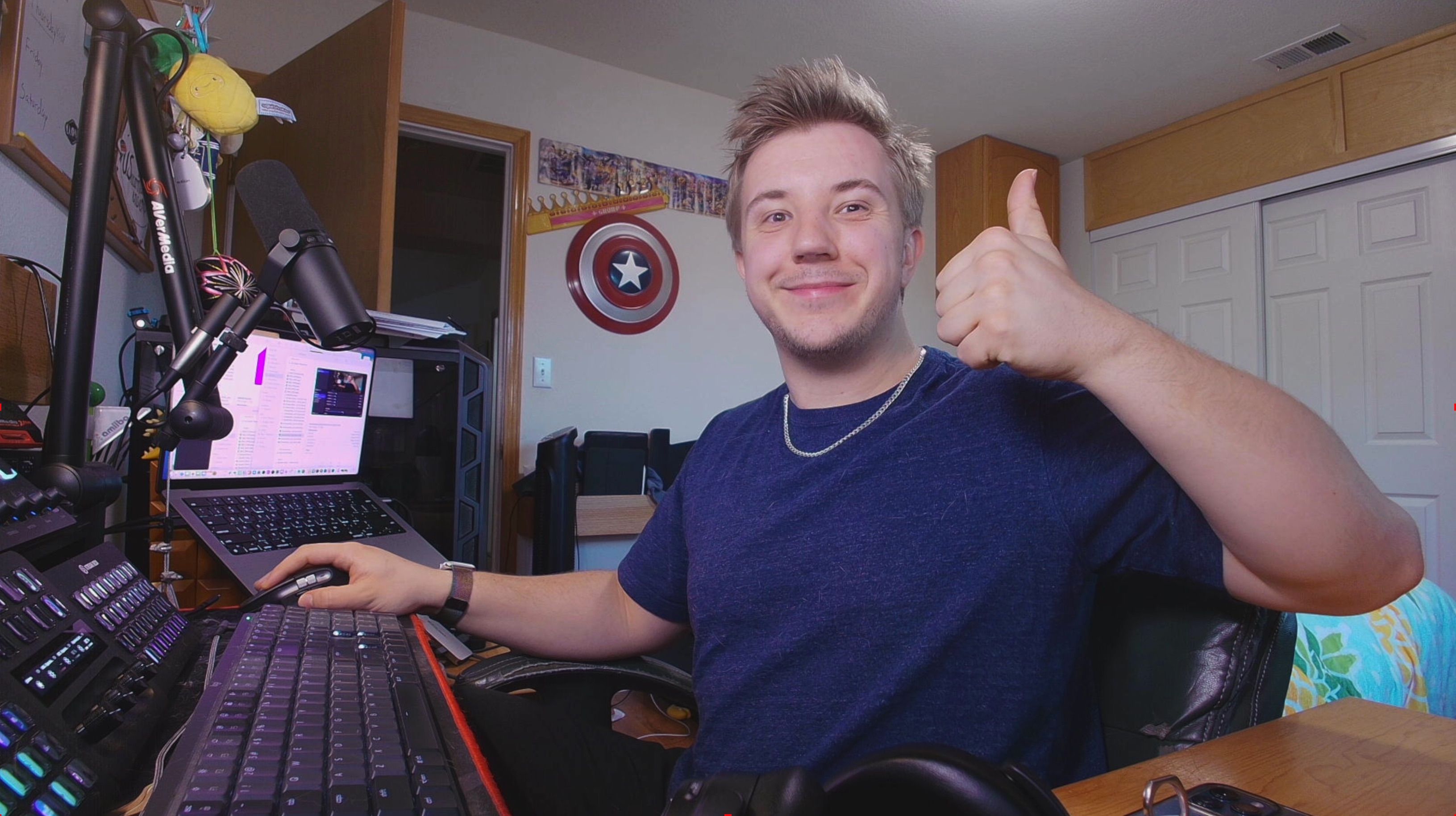 Webcam before color grading and LUT