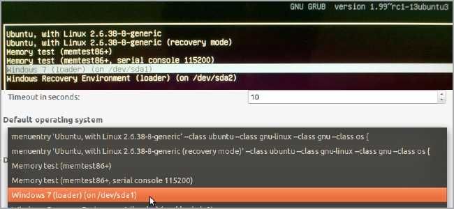 Сменить ОС по умолчанию в dual-boot — быстро