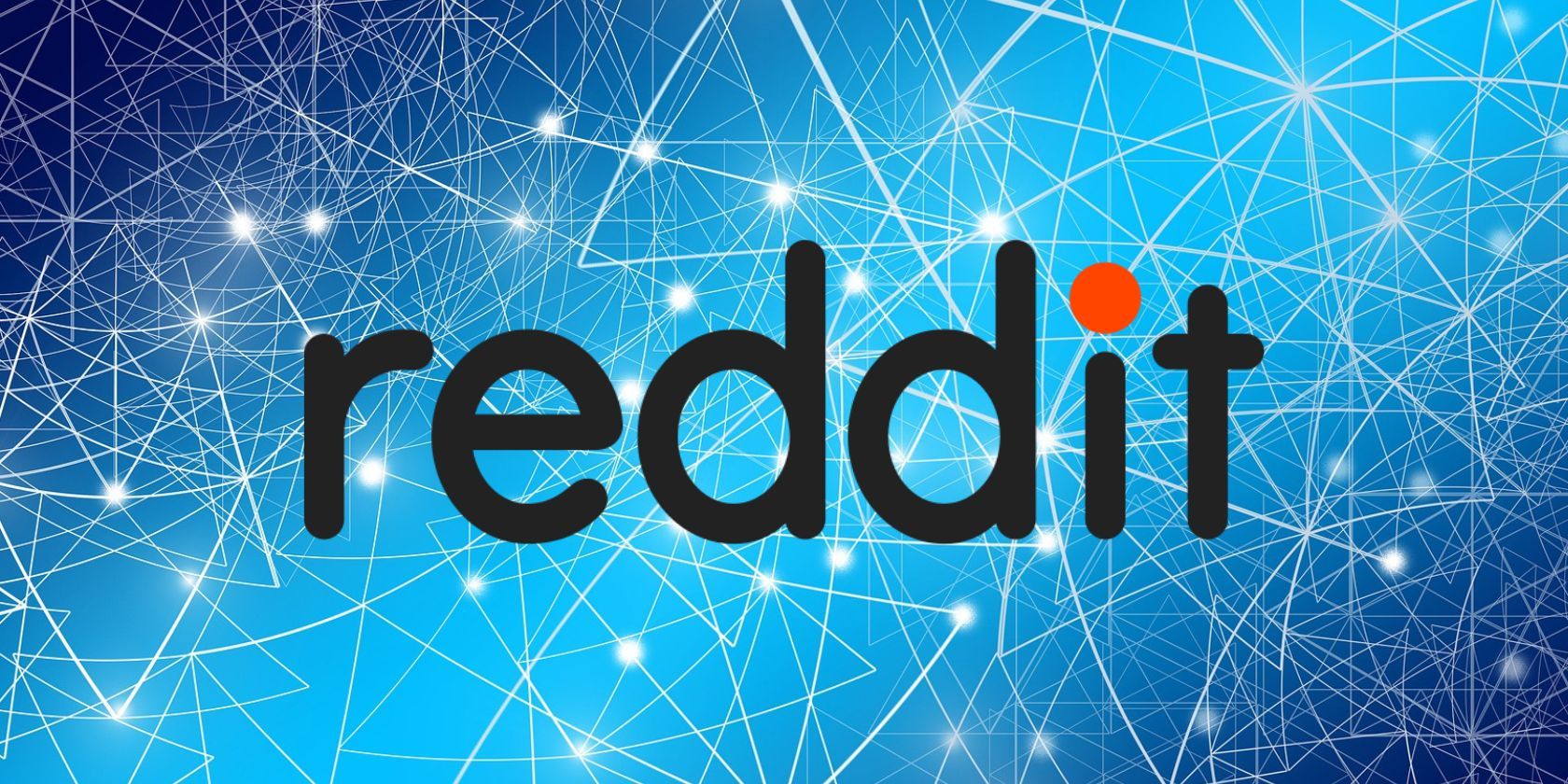Логотип Reddit на фоне сетевой графики