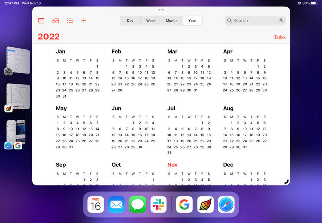 Stage Manager layout on iPad