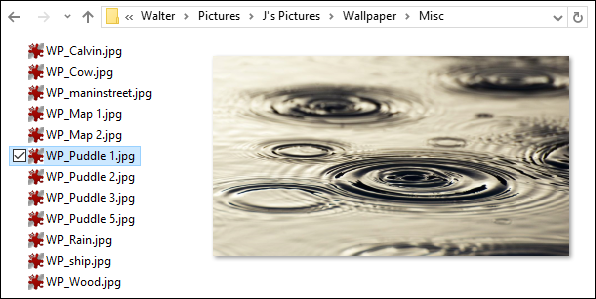 Предпросмотр изображения в правой панели Проводника
