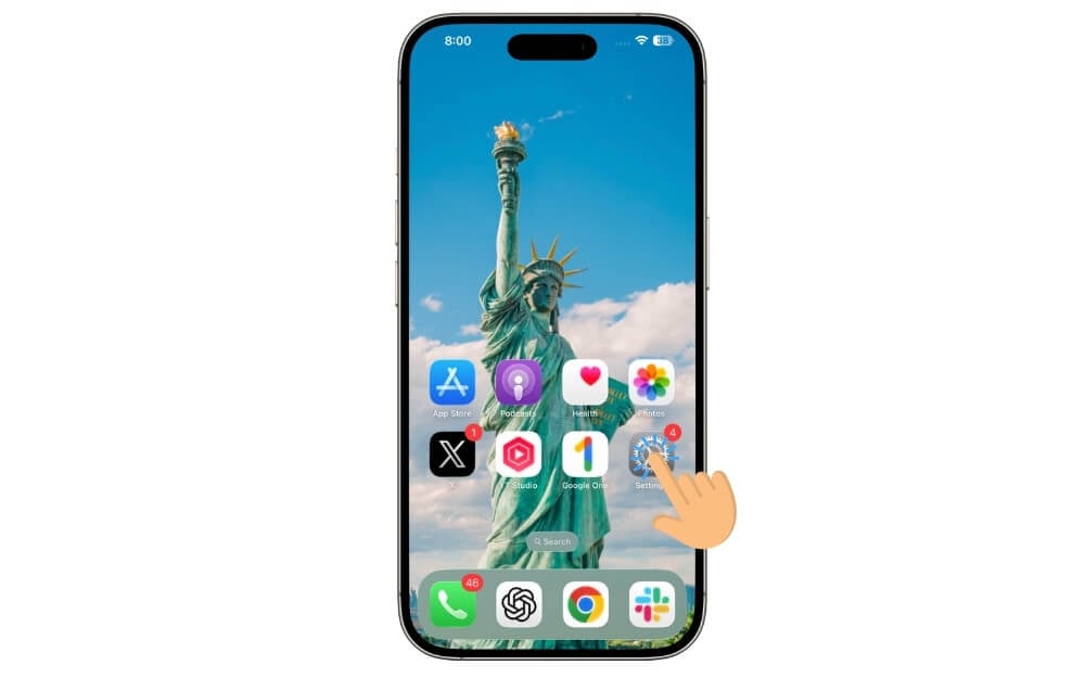 Einstellungen-App auf dem iPhone öffnen