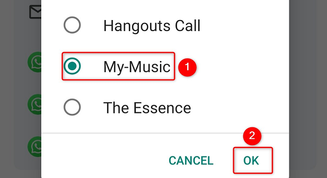 Тапните по песне и выберите OK