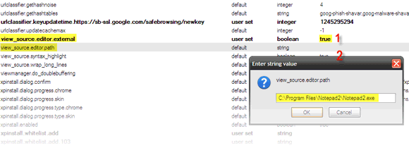 Сменить редактор просмотра исходников
