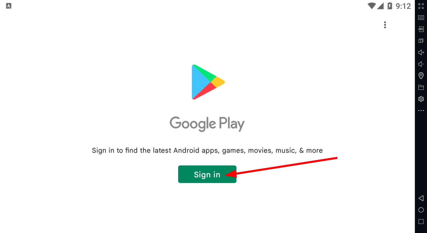 Вход в Google-аккаунт в эмуляторе MEmu