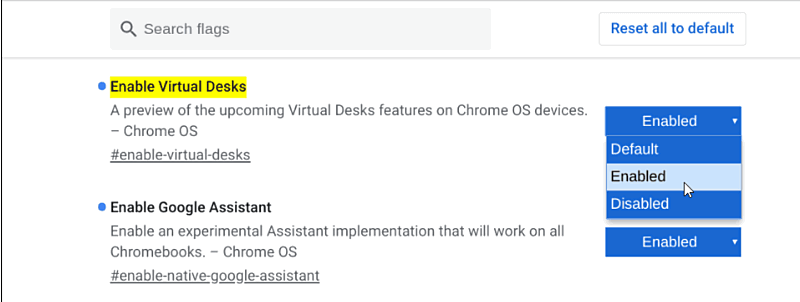 Chromeos Enable Virtual Desk