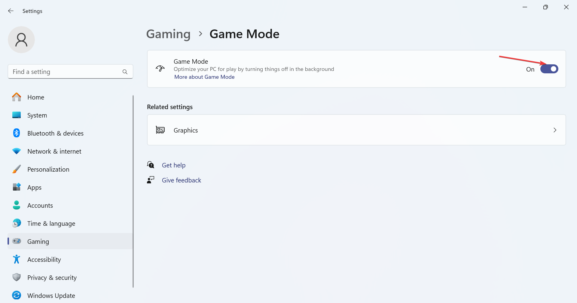 Включение игрового режима в Windows