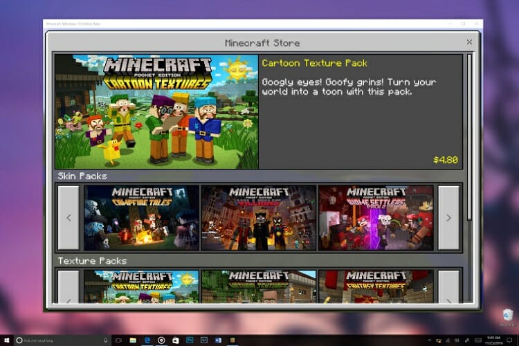 Icône du Marketplace Minecraft pour accéder aux mondes RTX