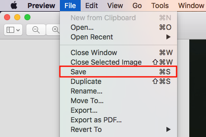 В меню Файл нажмите Сохранить.