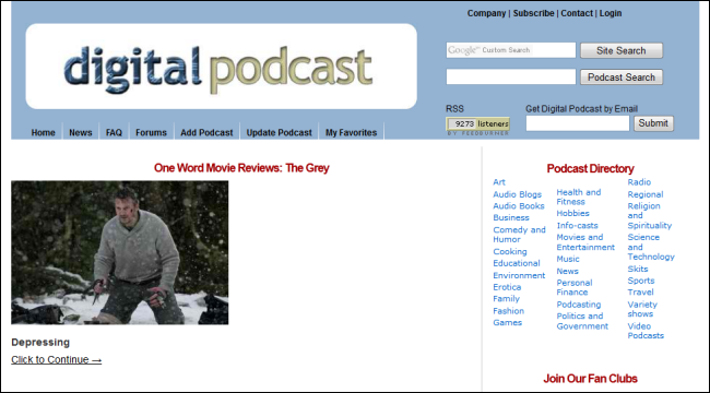 Страница Digital Podcast с советами по продвижению и управлению подкастом