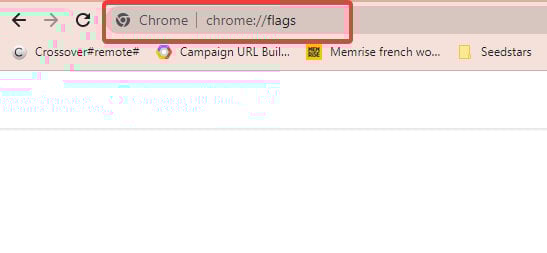 aprire chrome flags
