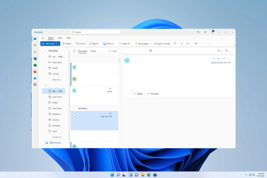 Как перейти к следующему непрочитанному в Outlook