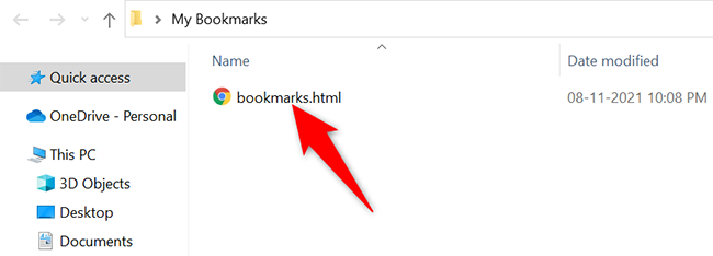 Файл закладок Firefox в проводнике.