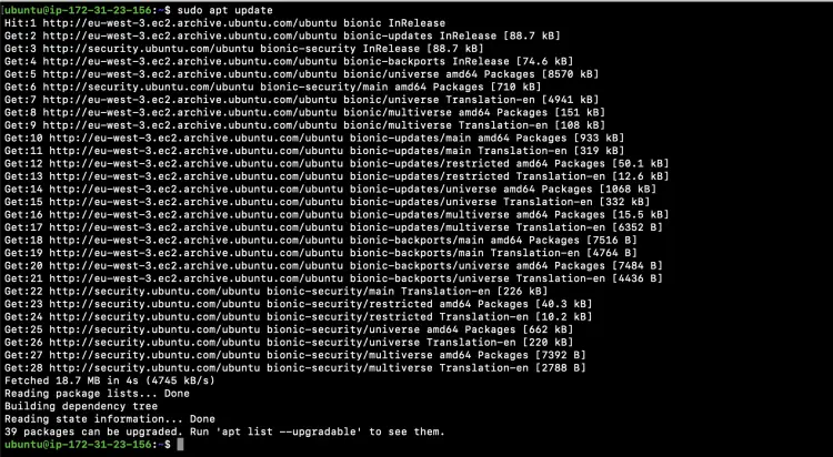 Обновление пакетов