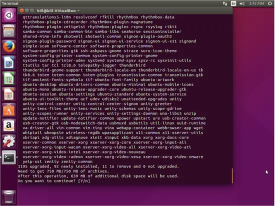 Ubuntu in Rolling Release umwandeln - Schritt 5: Pakete aktualisieren