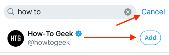 Нажмите Добавить, затем Отмена