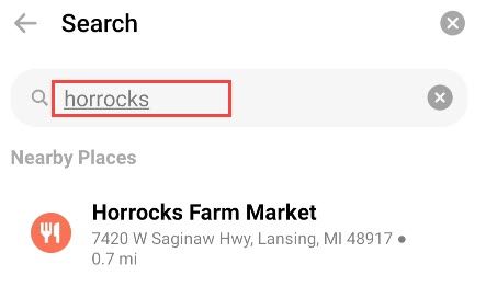 Можно отправить любую точку, найдя её через поиск