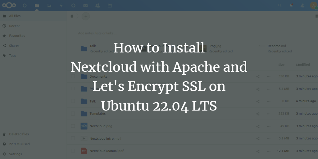 Nextcloud на Ubuntu 22.04 — установка и настройка