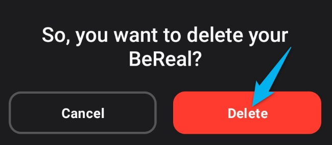 Нажмите «Delete» для окончательного удаления поста.