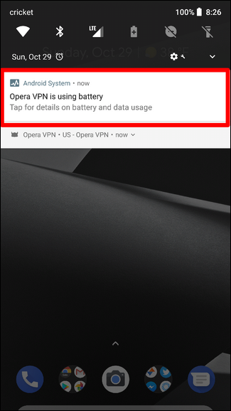 Сравнение уведомлений Android 8.0 и 8.1: слева — 8.0; справа — 8.1 / Pixel 2