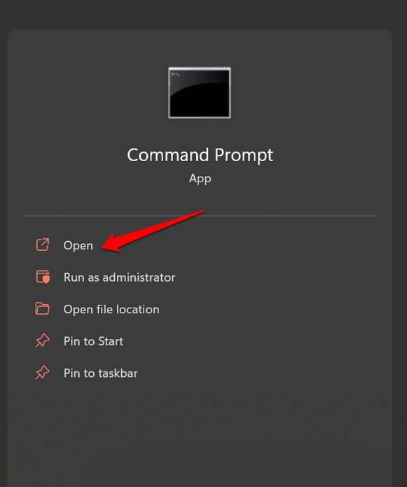 Открыть командную строку Windows