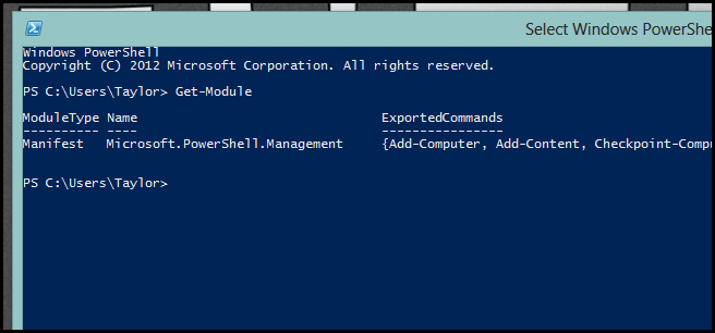 Вывод Get-Module при отсутствии загруженных модулей