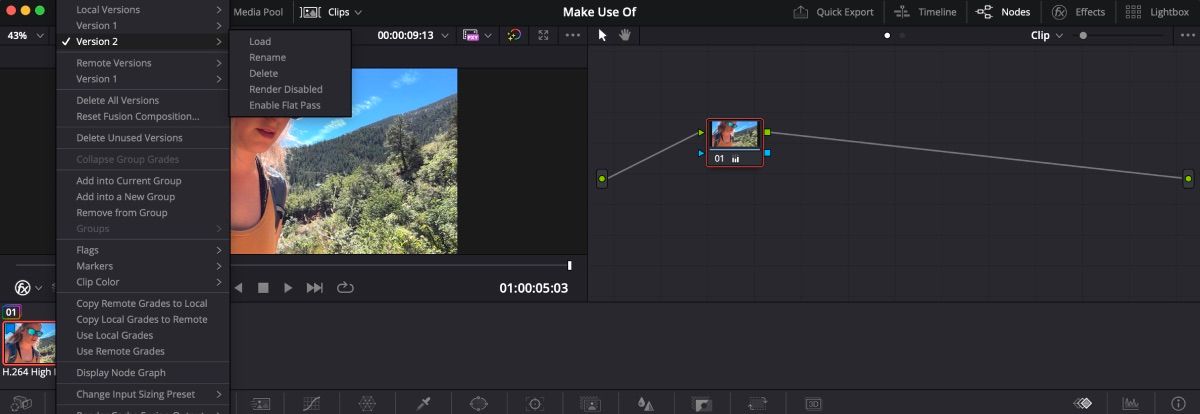 Переключение между версиями на странице Color