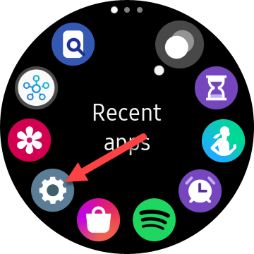 Откройте приложение «Настройки» на часах
