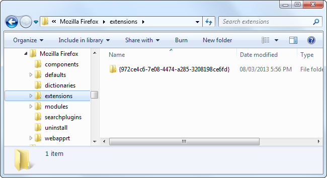 Каталог глобальных расширений Firefox