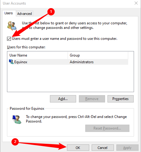 Снимите галочку, затем нажмите 