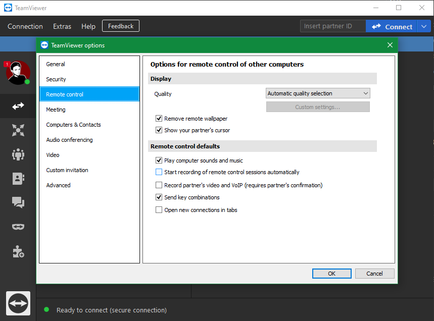 TeamViewer Show Remote Cursor