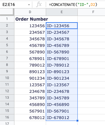 Используйте маркер заполнения, чтобы скопировать формулу