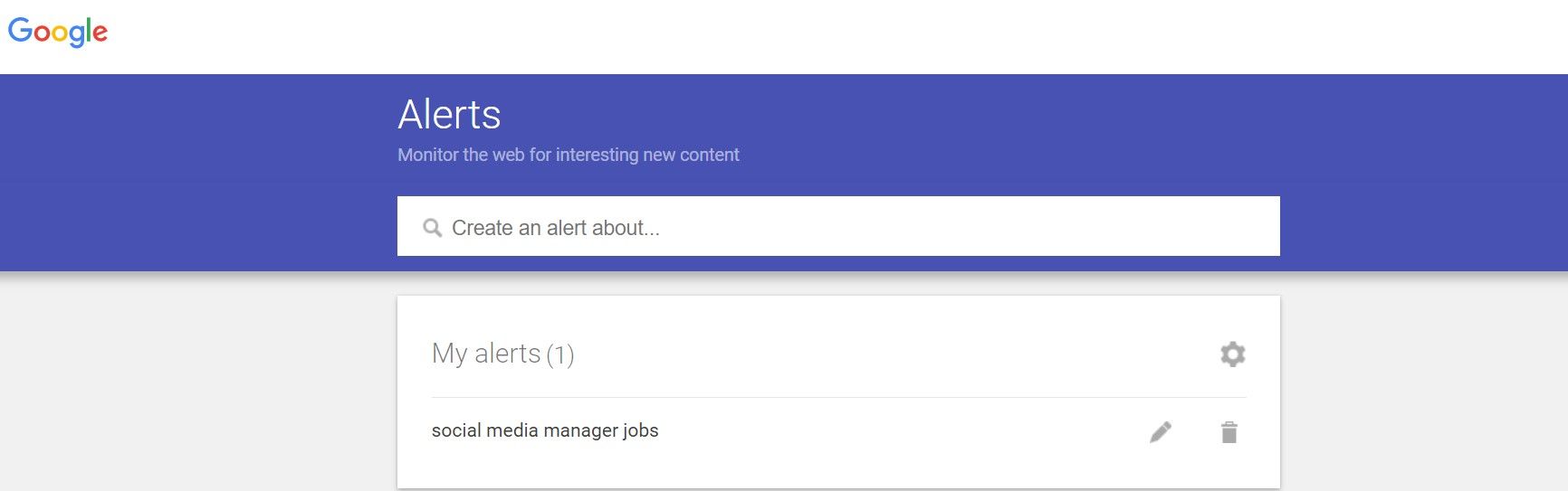Управление оповещениями в Google Alerts