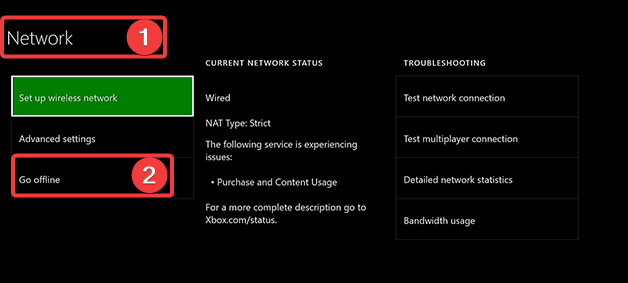 Сетевые настройки — Отключение
