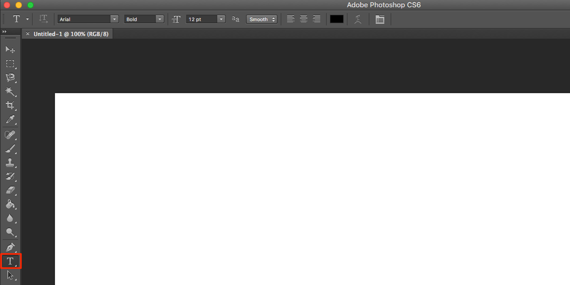Иконка инструмента Текст в Photoshop