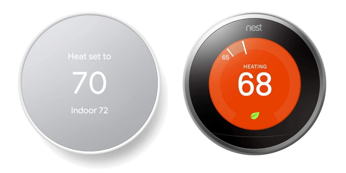 Сравнение дизайна Nest Learning и Nest Thermostat