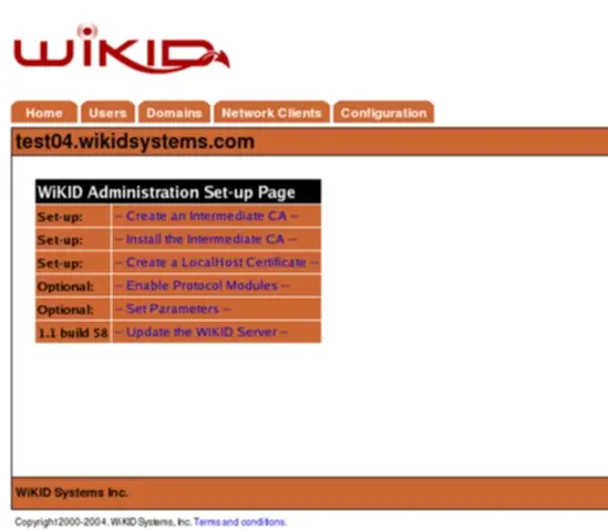 Instalación inicial del servidor WiKID