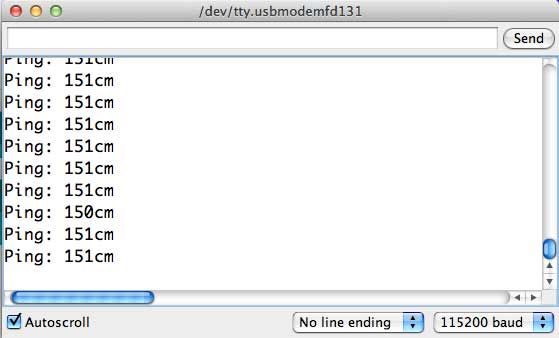 Вывод расстояния с помощью датчика SR04 в мониторе порта