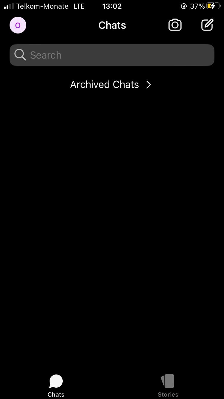 Страница сообщений Signal на iPhone