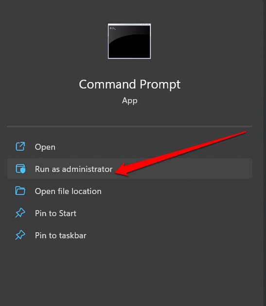 run command prompt as administrator