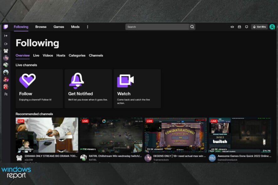 Исправить баннер Twitch на Windows