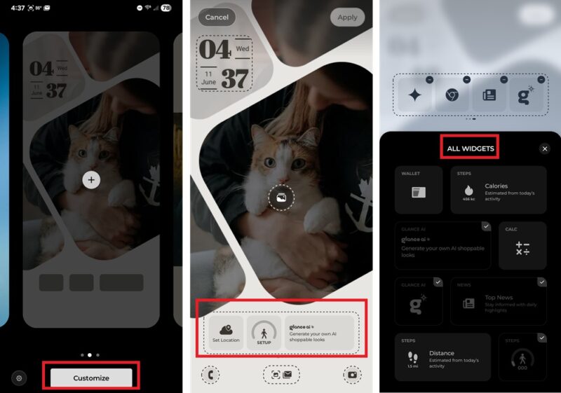 Кастомизация экрана блокировки.