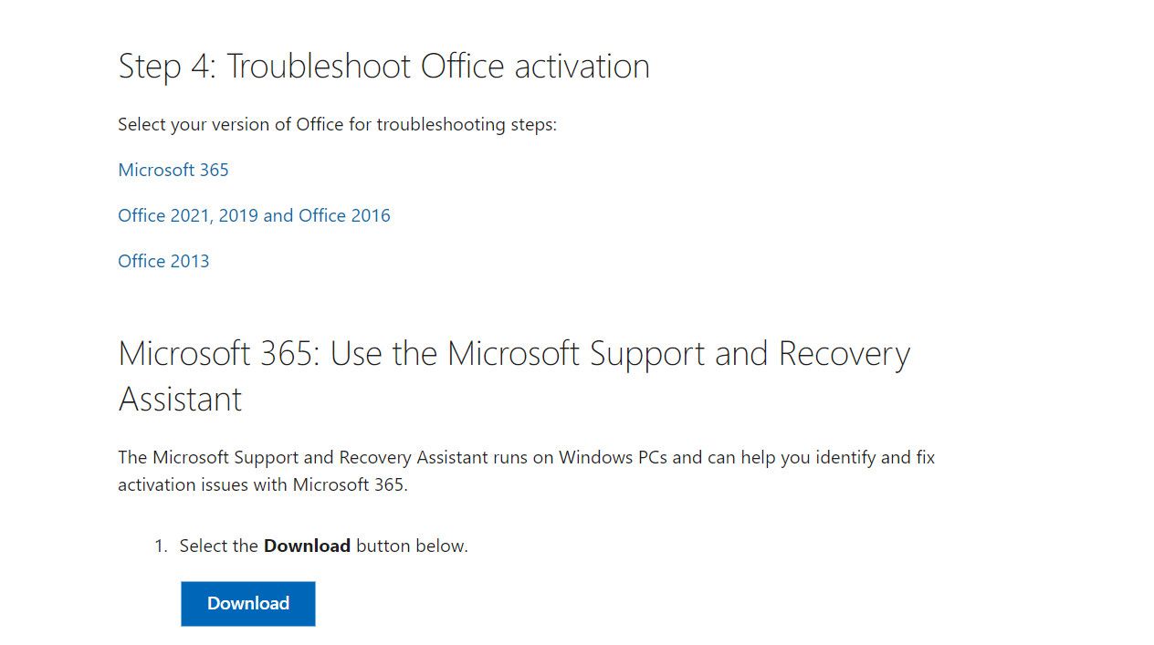 Загрузить средство устранения неполадок Office