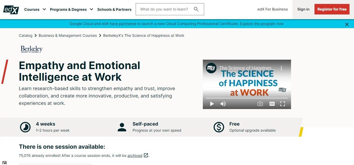 Курс по эмпатии и эмоциональному интеллекту на edX