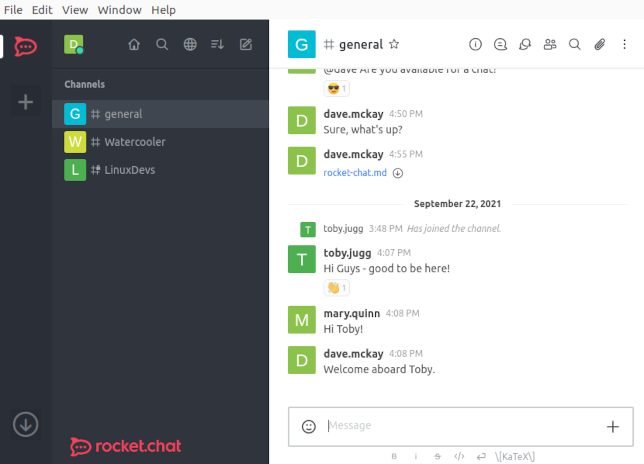 Десктопный клиент Rocket.Chat на Linux